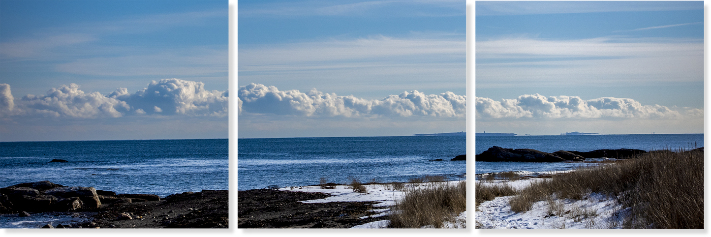 Winter Ocean Triptych – Metal Wall Art