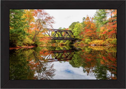 Autumn in New England No. 2 Lamprey River Train Bridge
