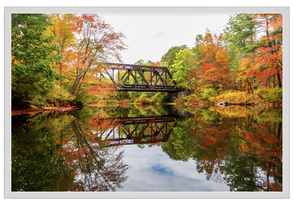 Autumn in New England No. 2 Lamprey River Train Bridge