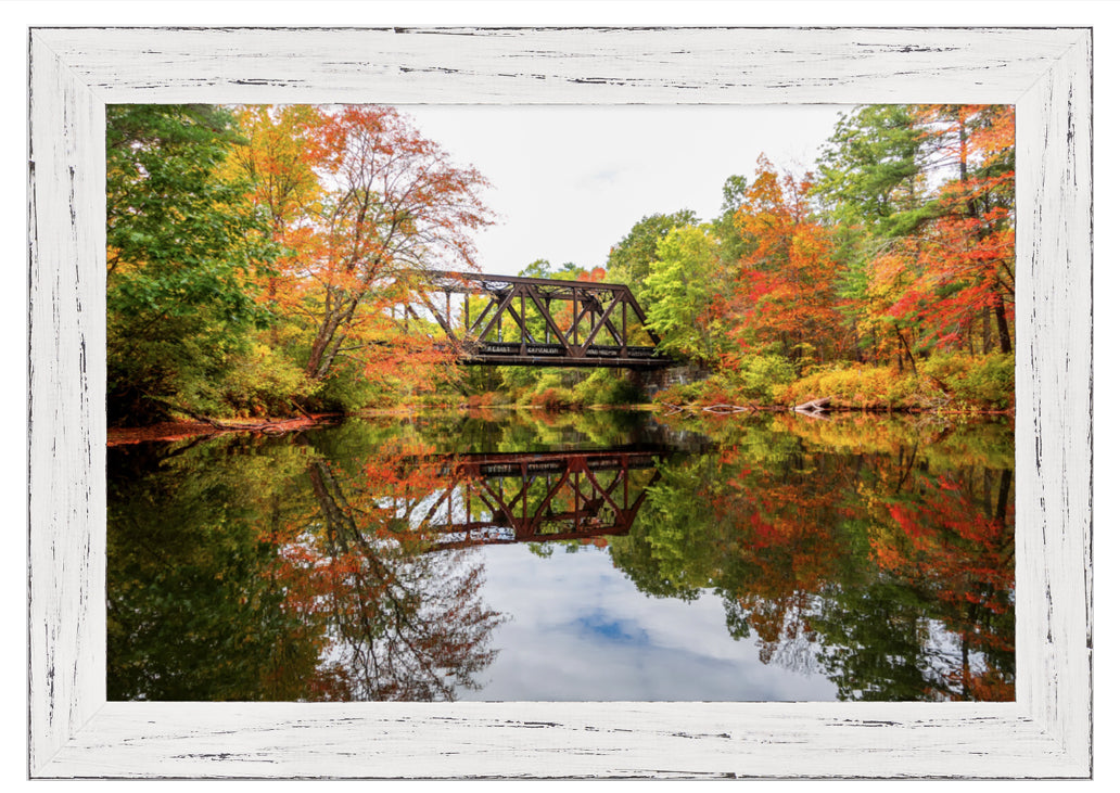 Autumn in New England No. 2 Lamprey River Train Bridge