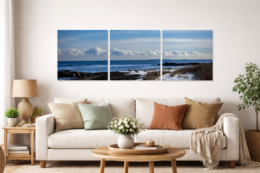 Winter Ocean Triptych – Metal Wall Art